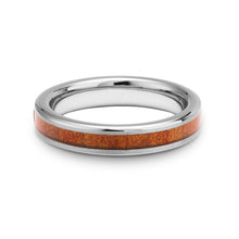 Load image into Gallery viewer, Ancient Kauri Thin Tungsten Ring - Brushed - Komo Kauri - Woodsman Jewelry
