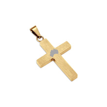 Load image into Gallery viewer, Gum Burl Cross Necklace - Yellow Gold - Tyalla - Woodsman Jewelry
