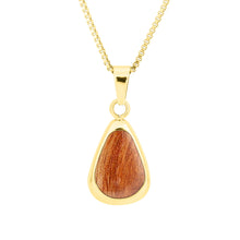 Load image into Gallery viewer, Gum Burl Drop Necklace - Yellow Gold - Tyalla - Woodsman Jewelry