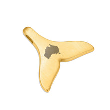 Load image into Gallery viewer, Gum Burl Whale Tail Necklace - Yellow Gold - Tyalla - Woodsman Jewelry