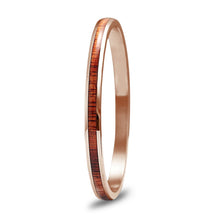 Load image into Gallery viewer, Hawaiian Koa Wood Bangle Bracelet - Rose Gold - Komo Koa - Woodsman Jewelry