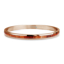 Load image into Gallery viewer, Hawaiian Koa Wood Bangle Bracelet - Rose Gold - Komo Koa - Woodsman Jewelry