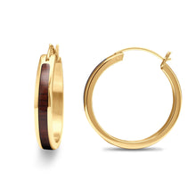 Load image into Gallery viewer, Jarrah Hoop Earrings - Yellow Gold - Tyalla - Woodsman Jewelry