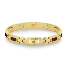 Load image into Gallery viewer, Jarrah Men's Link Bracelet - Yellow Gold - Tyalla - Woodsman Jewelry