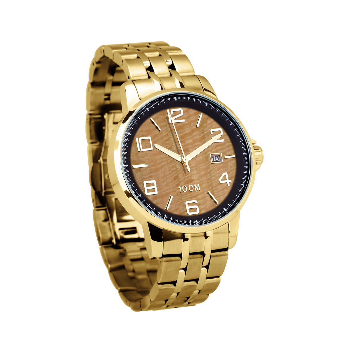 Gum Burl Timber Yellow Gold Watch | Tyalla Jewellery – Woodsman