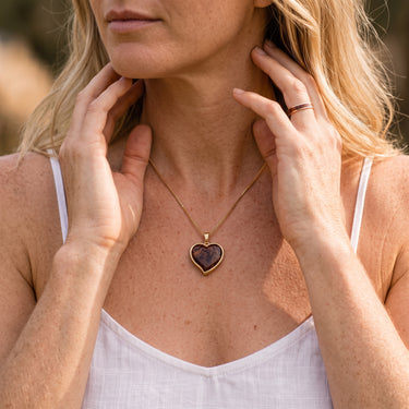 Redwood Heart Necklace - Yellow Gold