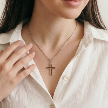 Gum Burl Cross Necklace