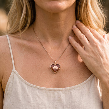 Jarrah Heart Necklace - Rose Gold