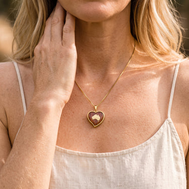 Jarrah Heart Necklace - Yellow Gold