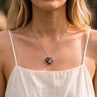 Ancient Kauri Heart Necklace
