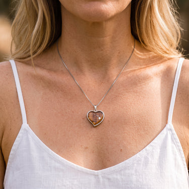 Hawaiian Koa Wood Heart Necklace
