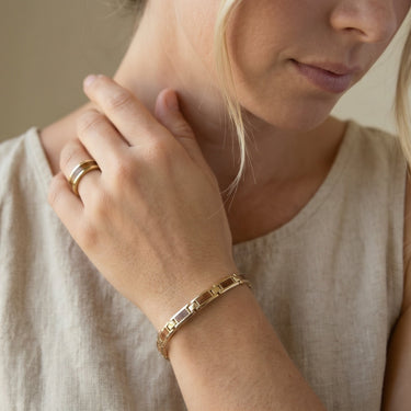 Jarrah Ladies Link Bracelet - Yellow Gold