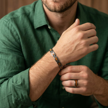 Redwood Men's Link Bracelet - Gunmetal