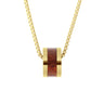 Ancient Kauri Classic Barrel - Yellow Gold - Komo Kauri - Woodsman Jewelry