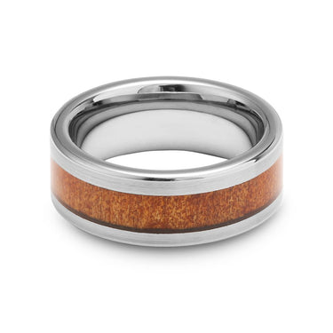 Ancient Kauri Classic Tungsten Ring - Brushed - Komo Kauri - Woodsman Jewelry