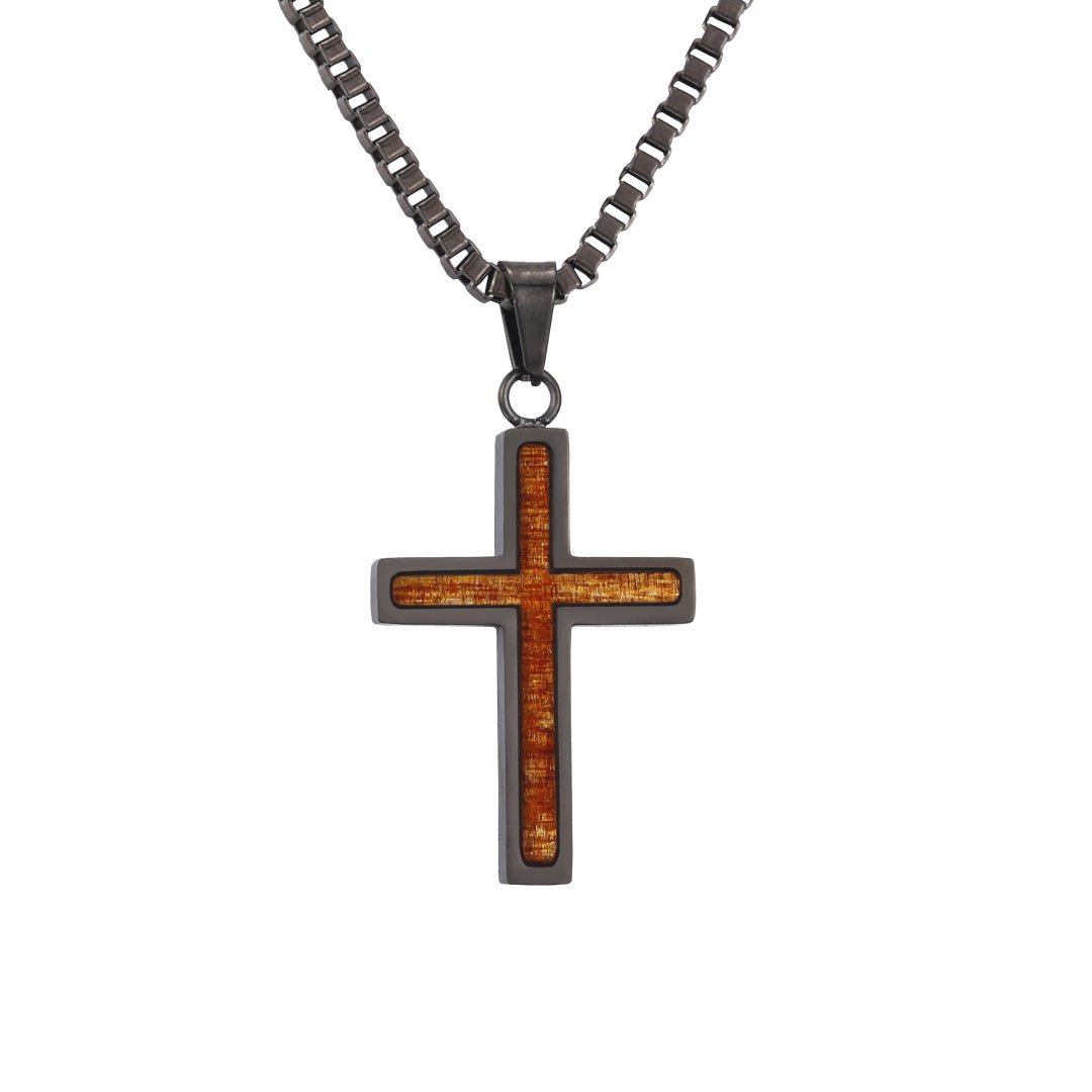 Olive Wood and White Mother of Pearl Cross Necklace – Bethlehem Handicrafts