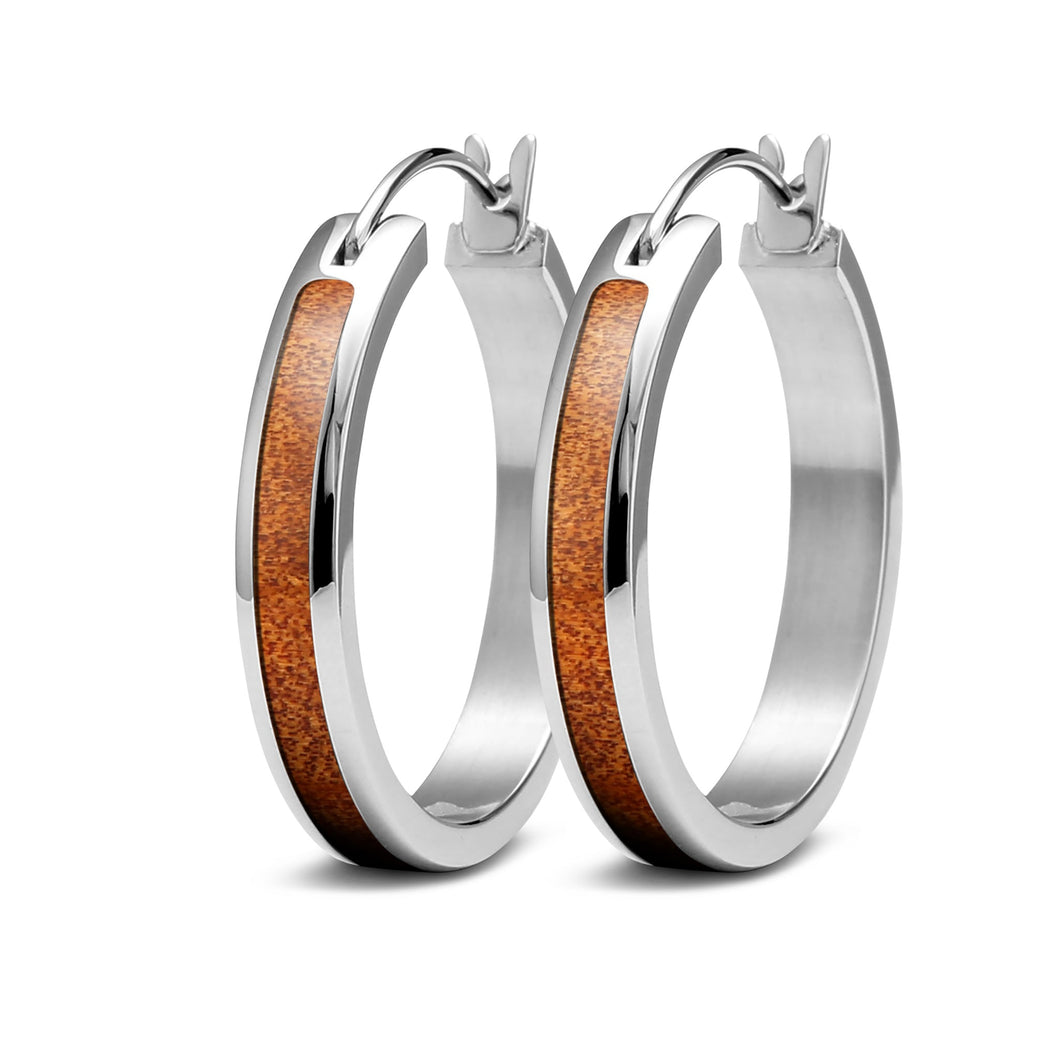 Ancient Kauri Hoop Earrings - Komo Kauri - Woodsman Jewelry