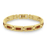 Ancient Kauri Men's Link Bracelet - Yellow Gold - Komo Kauri - Woodsman Jewelry