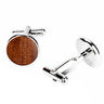 Ancient Kauri Round Cufflinks - Komo Kauri - Woodsman Jewelry