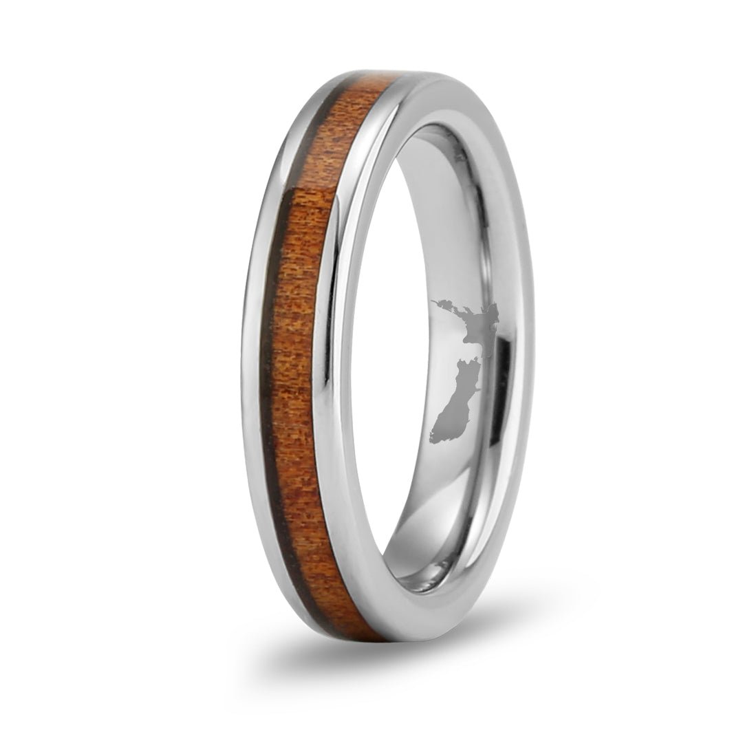 Kauri Wood Tungsten Wedding Ring | Komo Kauri Jewellery – Woodsman