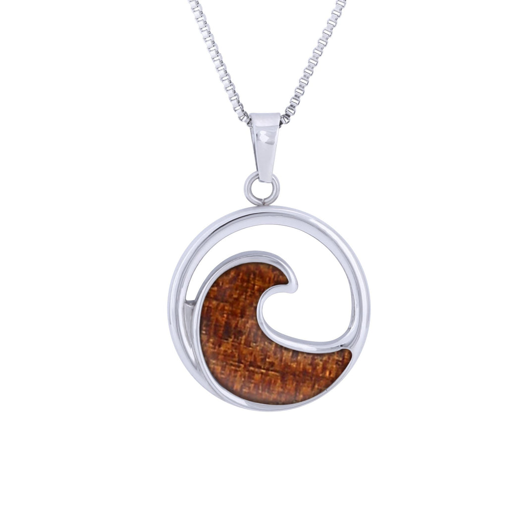 Ancient Kauri Wave Necklace - Komo Kauri - Woodsman Jewelry