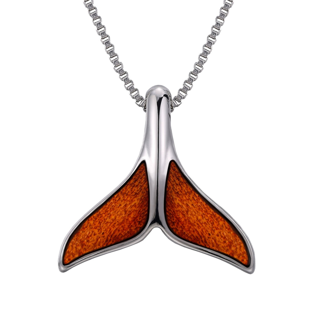 Ancient Kauri Whale Tail Necklace - Komo Kauri - Woodsman Jewelry