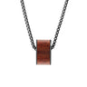 Ancient Kauri Wide Barrel - Gunmetal - Komo Kauri - Woodsman Jewelry