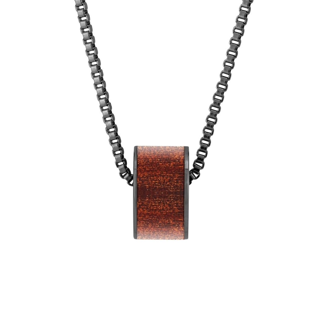 Ancient Kauri Wide Barrel - Gunmetal - Komo Kauri - Woodsman Jewelry