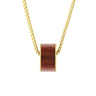 Ancient Kauri Wide Barrel - Yellow Gold - Komo Kauri - Woodsman Jewelry
