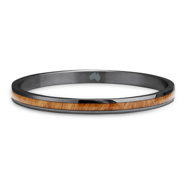 Gum Burl Bangle - Gunmetal - Tyalla - Woodsman Jewelry
