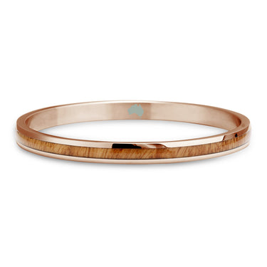 Gum Burl Bangle - Rose Gold - Tyalla - Woodsman Jewelry