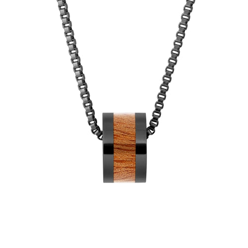 Gum Burl Classic Barrel - Gunmetal - Tyalla - Woodsman Jewelry