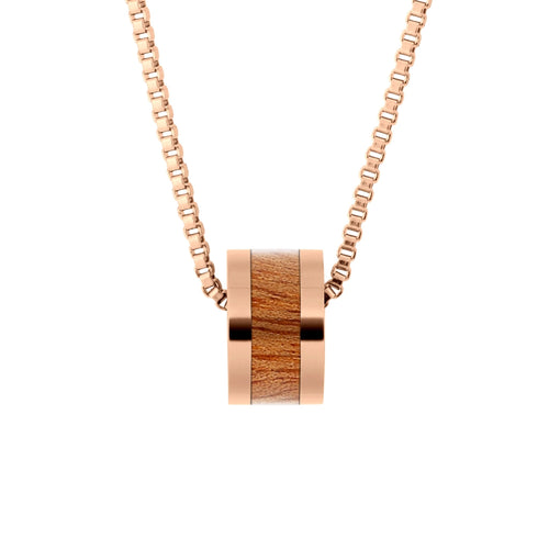 Gum Burl Classic Barrel - Rose Gold - Tyalla - Woodsman Jewelry