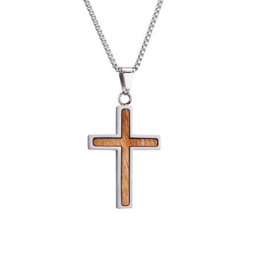 Gum Burl Cross Necklace - Tyalla - Woodsman Jewelry