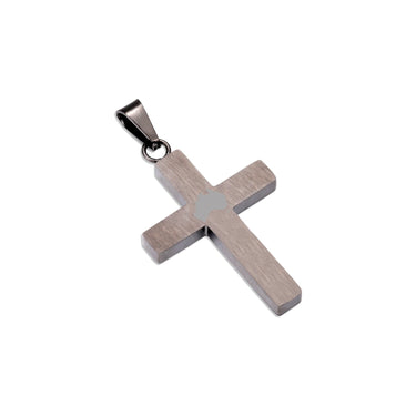 Gum Burl Cross Necklace - Gunmetal - Tyalla - Woodsman Jewelry