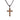 Gum Burl Cross Necklace - Gunmetal - Tyalla - Woodsman Jewelry