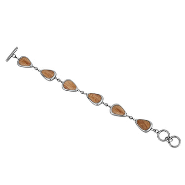 Gum Burl Drop Bracelet - Gunmetal - Tyalla - Woodsman Jewelry