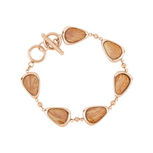 Load image into Gallery viewer, Gum Burl Drop Bracelet - Rose Gold - Tyalla - Woodsman Jewelry
