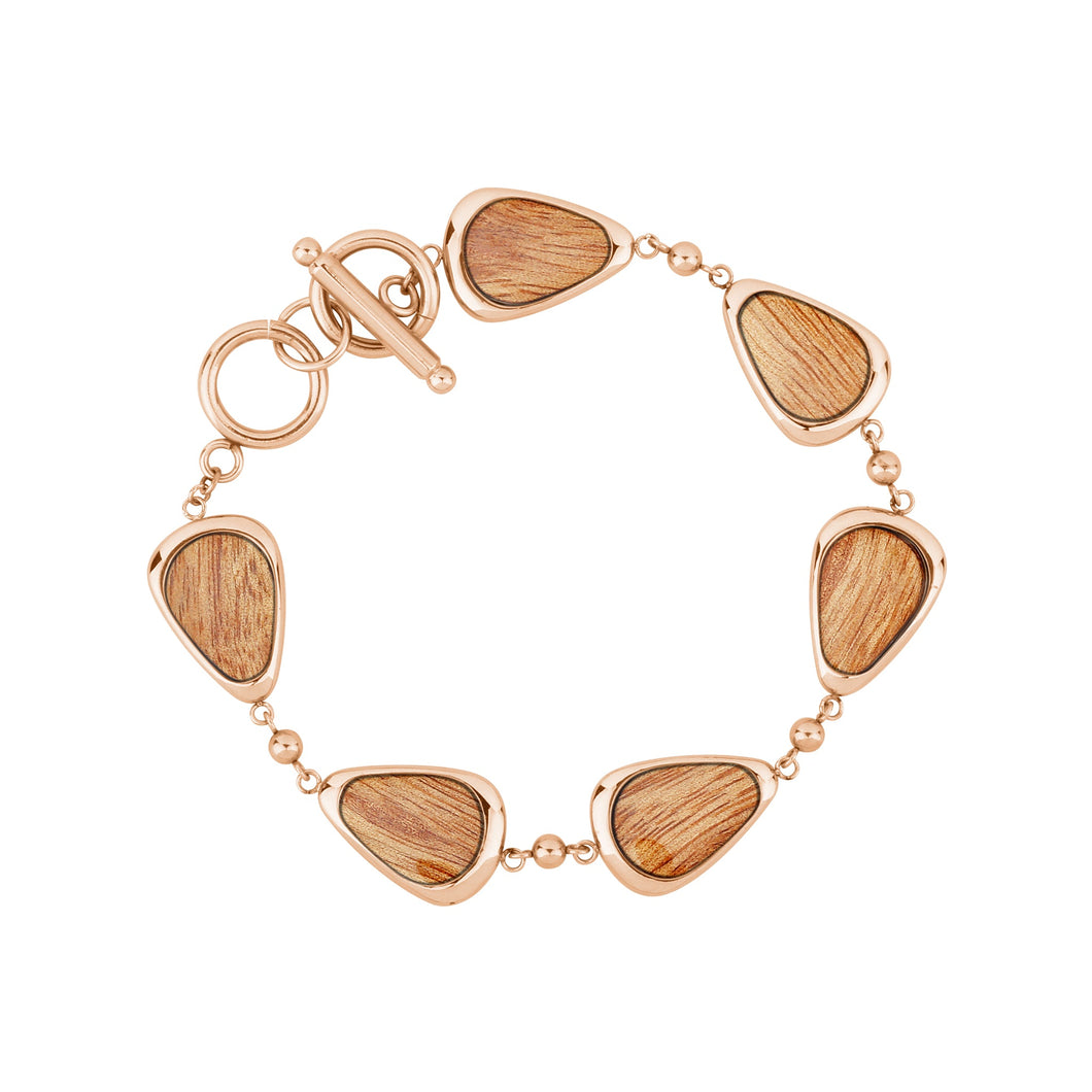 Gum Burl Drop Bracelet - Rose Gold - Tyalla - Woodsman Jewelry