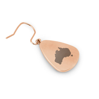 Gum Burl Drop Earrings - Rose Gold - Tyalla - Woodsman Jewelry