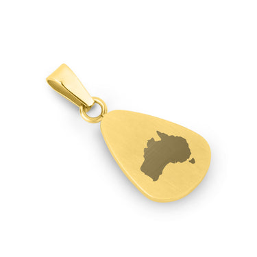 Gum Burl Drop Necklace - Yellow Gold - Tyalla - Woodsman Jewelry