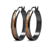 Gum Burl Hoop Earrings - Gunmetal - Tyalla - Woodsman Jewelry