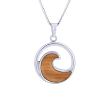 Load image into Gallery viewer, Gum Burl Wave Necklace - Tyalla - Woodsman Jewelry
