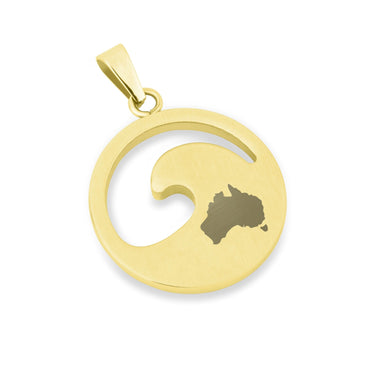 Gum Burl Wave Necklace - Yellow Gold - Tyalla - Woodsman Jewelry