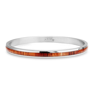 Hawaiian Koa Wood Bangle Bracelet - Komo Koa - Woodsman Jewelry