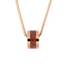 Hawaiian Koa Wood Classic Barrel - Rose Gold - Komo Koa - Woodsman Jewelry