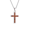 Hawaiian Koa Wood Cross Necklace - Komo Koa - Woodsman Jewelry
