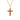 Hawaiian Koa Wood Cross Necklace - Yellow Gold - Komo Koa - Woodsman Jewelry