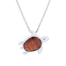 Hawaiian Koa Wood Honu Necklace - Komo Koa - Woodsman Jewelry