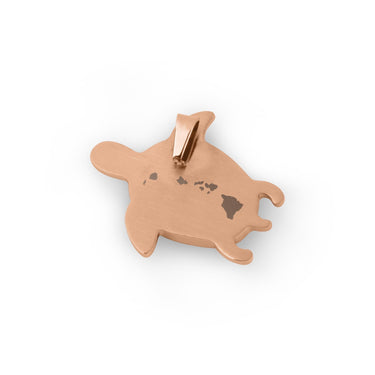Hawaiian Koa Wood Honu Necklace - Rose Gold - Komo Koa - Woodsman Jewelry